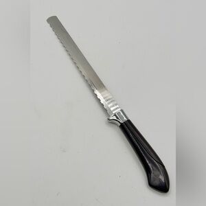 Ginsu Product Vintage Serrated Bread Knife Surgical Stainless Steel Brown Handle